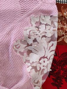 Pink woolen top for girls