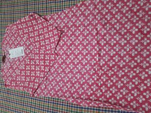 Pink Floral Print Kurta