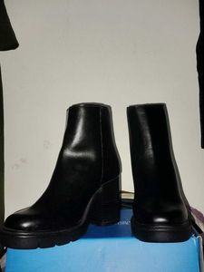 Black Heeled Ankle Boots For Woman