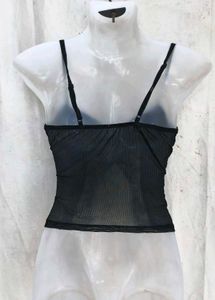 Sheer Lace Bow Detail Cami Top