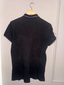Hazzys Men's Black Graphic Polo Shirt