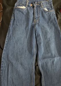 Blue Wide Leg Jeans