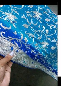 Embroidered Blue Dupatta