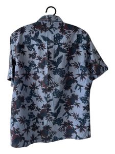 Men's Blue Floral Short Sleeve Shirt