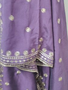 Embroidered Purple Dupatta