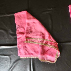 Pink Embroidered Kurta with Pants