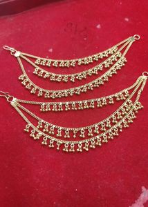 Elegant Gold-Tone Layered Ear Chain