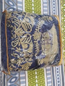 Blue Embroidered Ethnic Gown