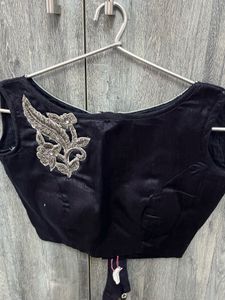 Elegant Black Embroidered Blouse