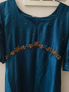 Beautiful peacock  Blue Embellished Gown