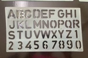 Set Of 3 Large Stencils and 1 Small Stencil