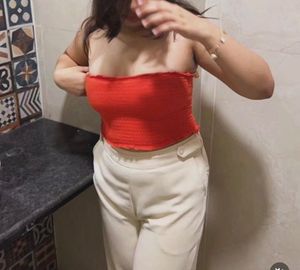 Red Smocked Tube Top
