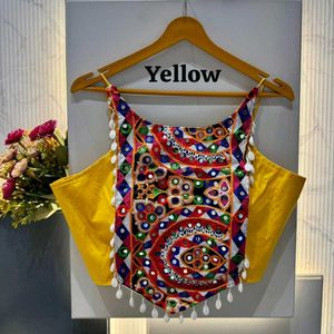 Embroidered Crop Top Blouse