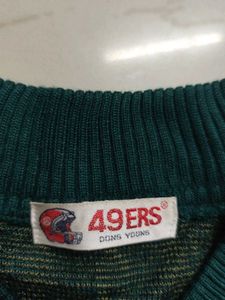 Vintage Emerald Green Print Sweater
