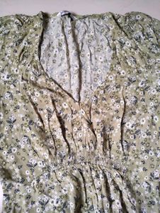 Chic Floral Smocked Peplum Top