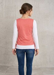 Stylish Coral Tunic with jeans