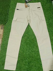 Men's Beige Cargo Pants