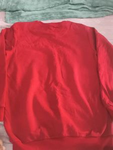 Red Crew Neck Sweatshirt