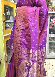 Elegant Magenta Banarasi Silk Saree