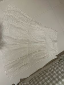 White Eyelet Tiered Midi Skirt