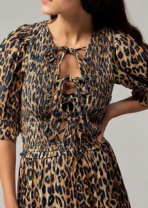 Damson Madder Bluebelle Leopard Print Midi Dress