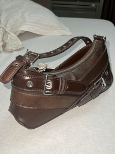 Zara brown Bag with Buckle Accents
