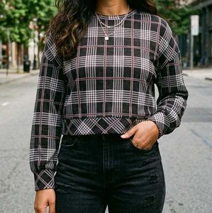 Black Plaid Sweater