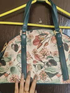 Floral Print Dome Satchel Bag