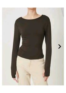 Brown Long Sleeve Top