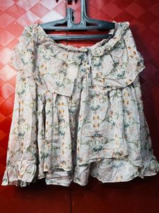 Floral Ruffle Off-Shoulder Top