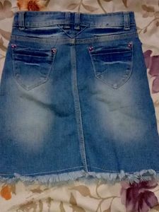 Denim Skirt with Fun Embellishments