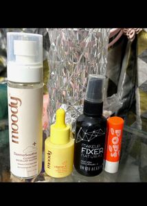 4 Items | Makeup Fixer+Micellar Water+ Vit C+ Lip