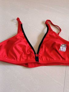 Red Bra with Black Trim