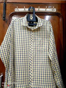 Checked Yellow Casual Like New Shirt