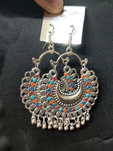 Bohemian Multicolored Jhumka Earrings