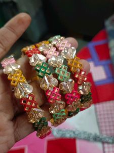 Colorful Beaded Bangle Set