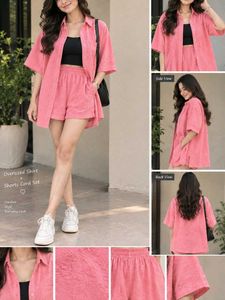 2piece Cord Set short+ oversized shirt upto xl si