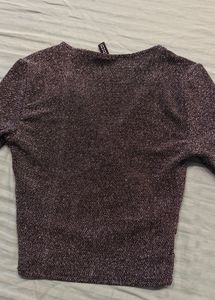midnight shimmer wrap top