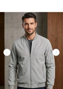 Men's Grey Bomber Jacket