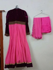 Beautiful Pink Fish Cut Gown