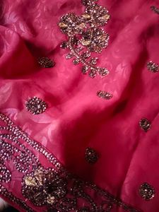 MAROON Designer SILK BLEND SAREE