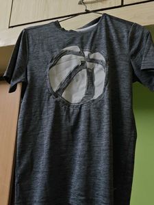 Gray Basketball Graphic Tee