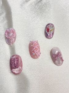 Cute Pink Nail Art Set