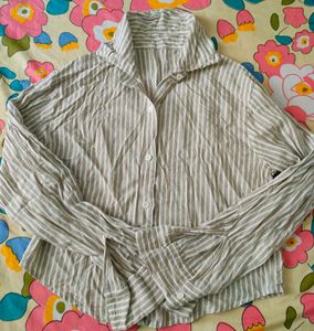 Striped Button-Up Shirt