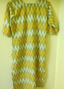 Vibrant Ikat Print Kurta
