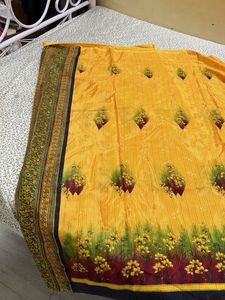 Yellow Saree with Blouse