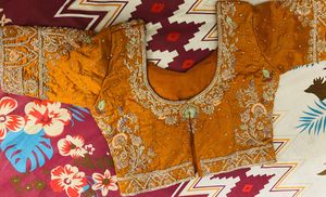 Organza Hand-Embroidered Bridal Lehenga