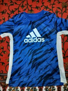 Adidas Blue Tiger Print Original tshirt