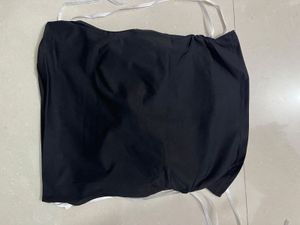 Black padded off shoulder top