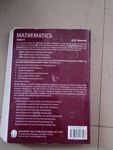 R.D. Sharma Mathematics Class X